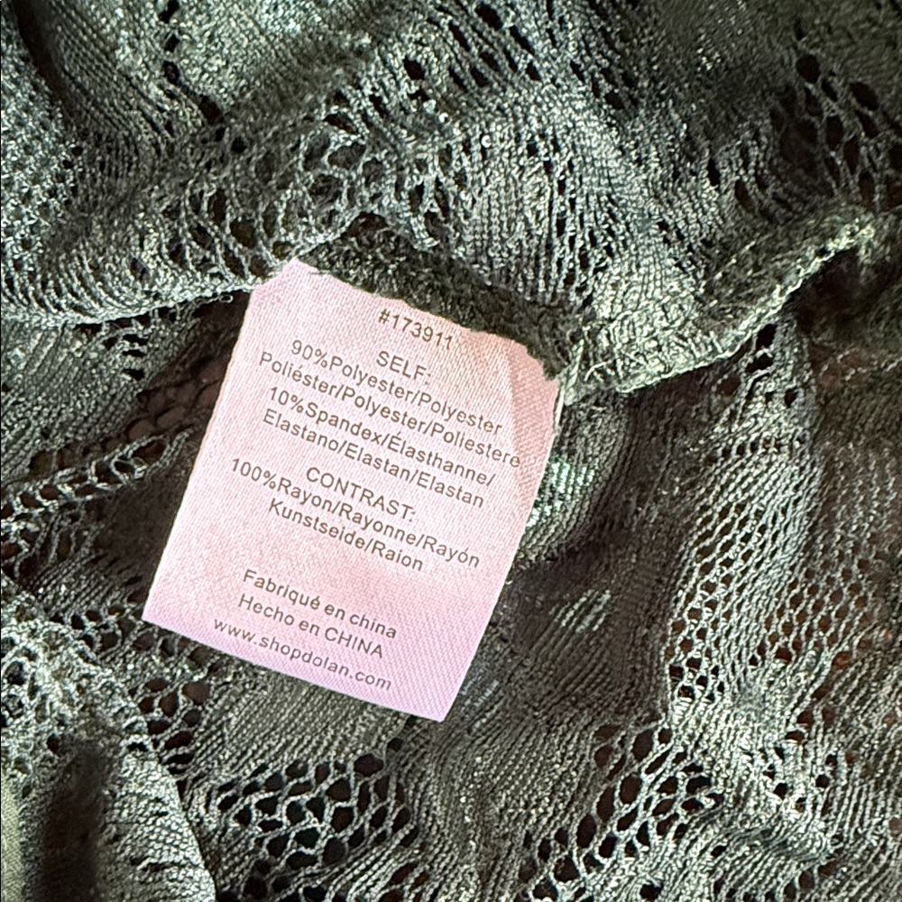 Dolan Emerald Green Lace Blouse - Picture 7 of 9